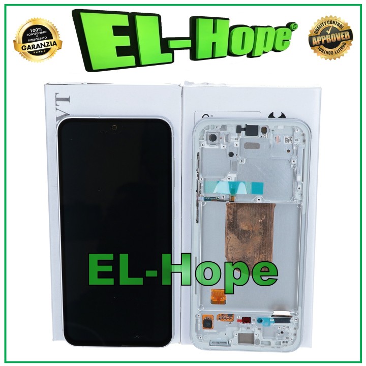 Cadre et e'cran d origine pour Samsung S23 FE 5G SM-S711, tactile, blanc cre'me, GH82-32854B