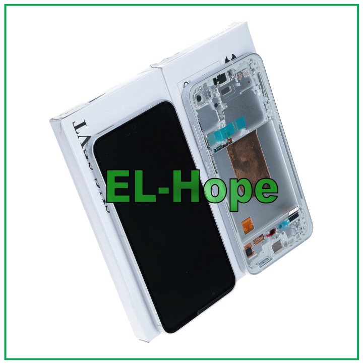 Cadre et e'cran d origine pour Samsung S23 FE 5G SM-S711, tactile, blanc cre'me, GH82-32854B