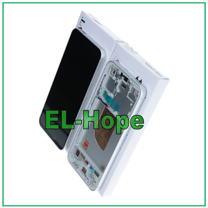 Cadre et e'cran d origine pour Samsung S23 FE 5G SM-S711, tactile, blanc cre'me, GH82-32854B