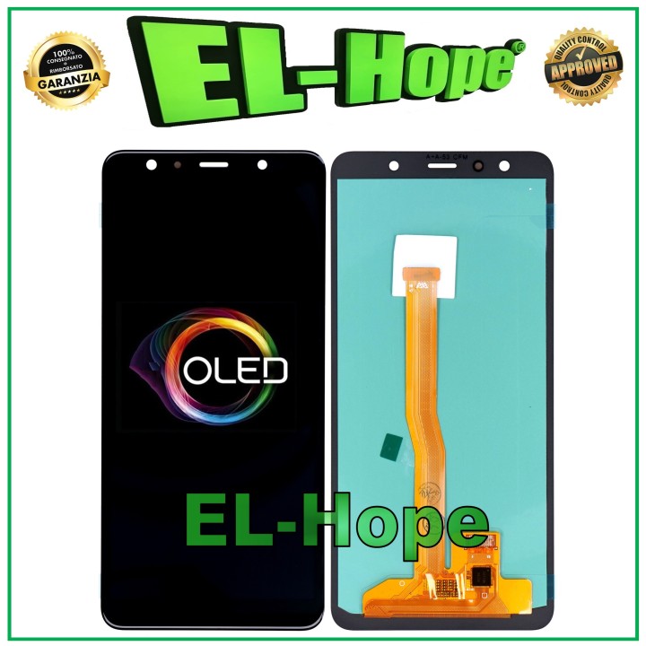 Écran LCD OLED pour Samsung Galaxy A7 2018 SM-A750F, e'cran tactile en verre noir