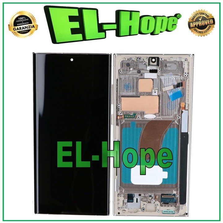 Écran tactile LCD OLED pour Samsung Galaxy S23 Ultra SM-S918, couleur beige cre'me