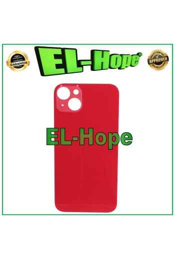 Coque arrie're en verre avec cache batterie pour iPhone 14 Plus, grand trou, rouge