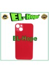 Coque arrie're en verre avec cache batterie pour iPhone 14 Plus, grand trou, rouge