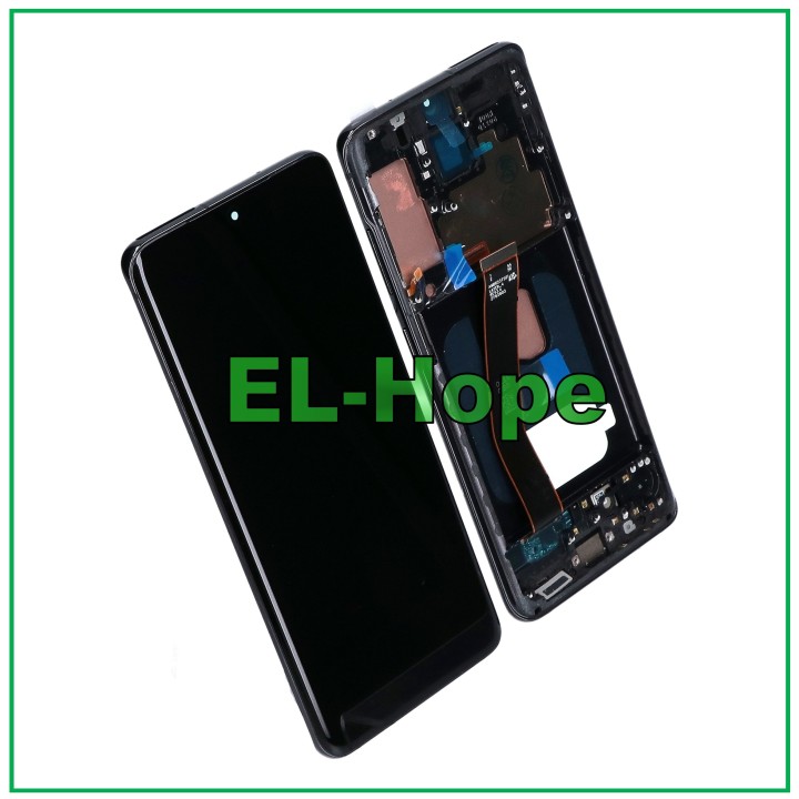Écran LCD OLED + châssis pour Samsung Galaxy S20 SM-G980 G981 tactile en verre noir