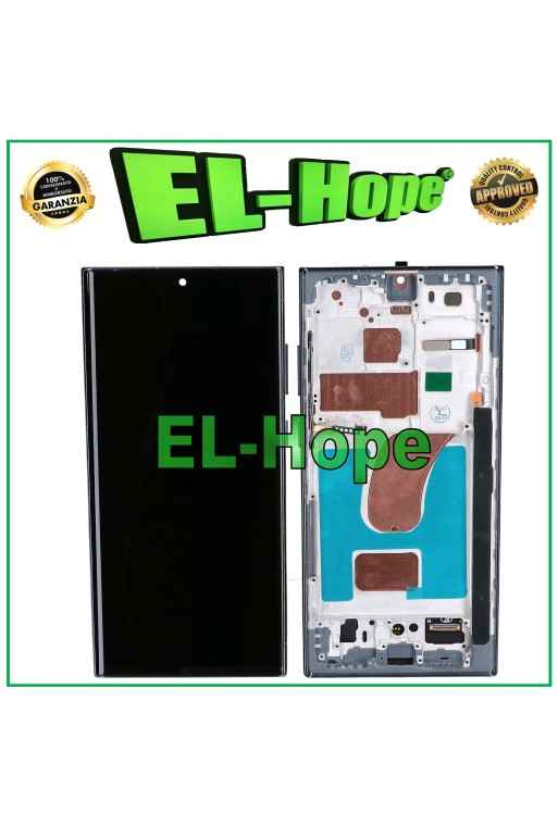 Écran tactile LCD TFT + cadre pour Samsung Galaxy S23 Ultra SM-S918 Noir