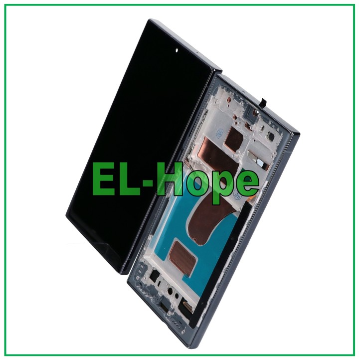 Écran tactile LCD TFT + cadre pour Samsung Galaxy S23 Ultra SM-S918 Noir