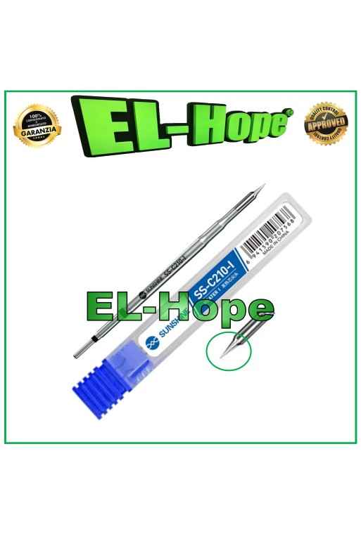 SUNSHINE SS-C210-I C210-TI CARTOUCHE POINTE DROITE 0,1 mm POUR FER À SOUDER T210