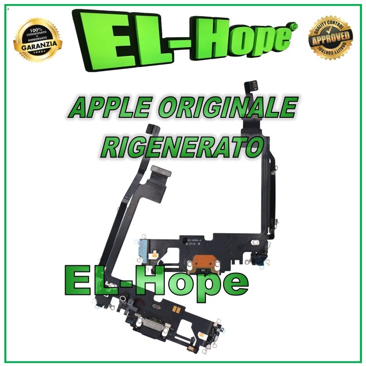 Connecteur de charge plat d origine pour Apple iPhone 12 Pro Max Noir graphite remis a' neuf