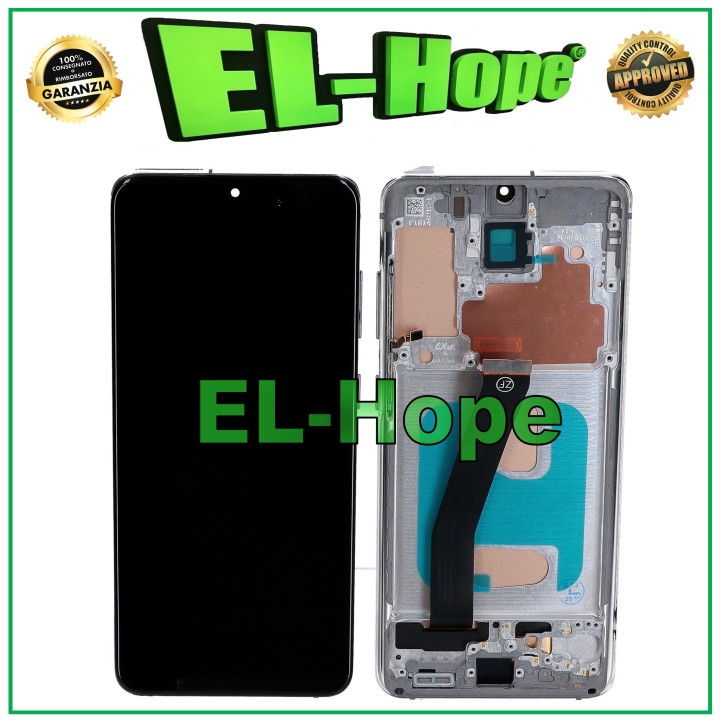 Écran LCD TFT + châssis pour Samsung Galaxy S20 SM-G980 G981 tactile verre blanc