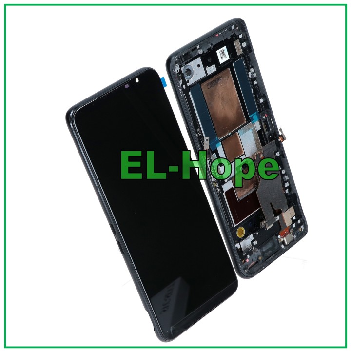 Écran LCD OLED + châssis pour ASUS ROG Phone 5 ZS673KS I005D, e'cran tactile noir