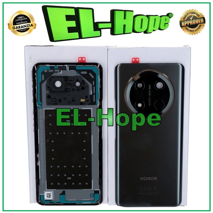 Coque arrie're originale Honor Magic 7 Lite BRP-NX1 avec cache batterie noir