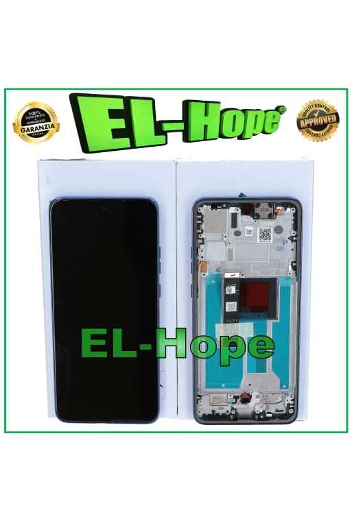Écran tactile d origine pour Motorola Moto Edge 50 Neo XT2409, cadre bleu