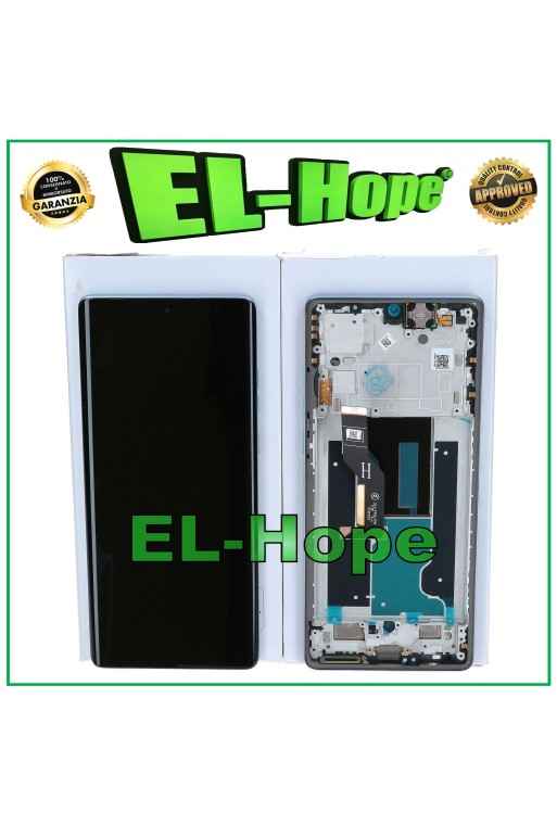 Écran tactile d origine pour Motorola Moto Edge 50 Fusion XT2429, cadre bleu
