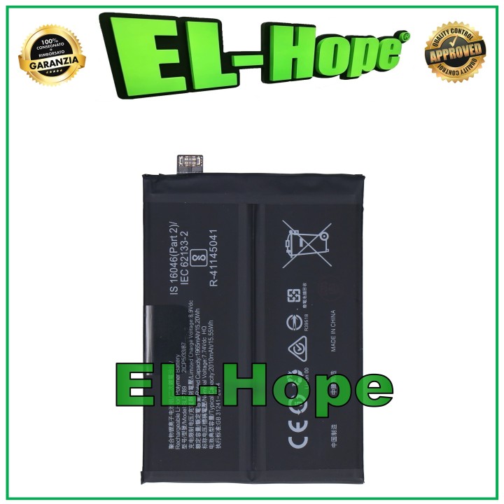 Batterie BLP789 pour Oppo Reno 4 5G CPH2113 CPH2091 4020 mAh, e'quivalente a' l originale