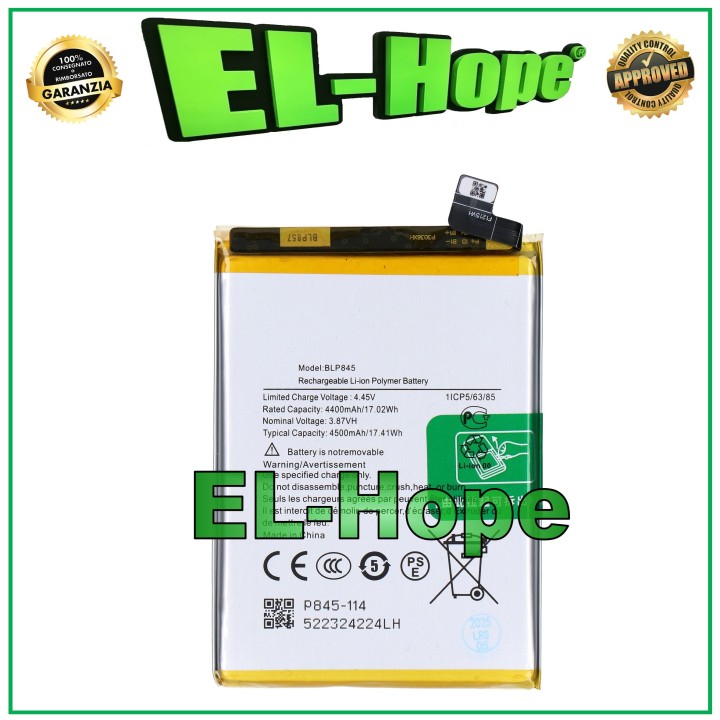 Batterie BLP845 pour OnePlus Nord CE 5G EB2101 EB2103 4500 mAh, e'quivalente a' l originale