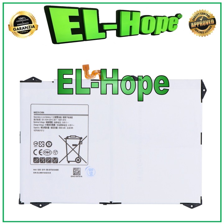 Batterie EB-BT825ABE pour Samsung Galaxy Tab S3 9.7 T820 T825 T827, e'quivalente a' l originale