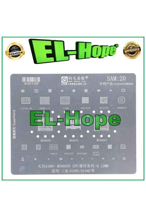 POCHOIR REBALLING SNAPDRAGON AMAOE SAM20 POUR SAMSUNG A15 SM A156E A156U MT6835V
