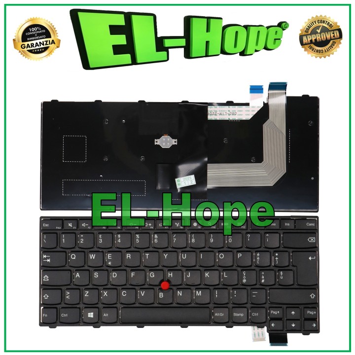 Clavier italien pour Lenovo ThinkPad T460S et T470S avec pave' tactile noir
