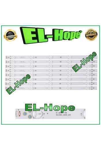 KIT 8 BANDES DE 5 LED POUR TV 39 TOSHIBA 4C-LB39T0-YHB 39D3503V1W5C1B40217M