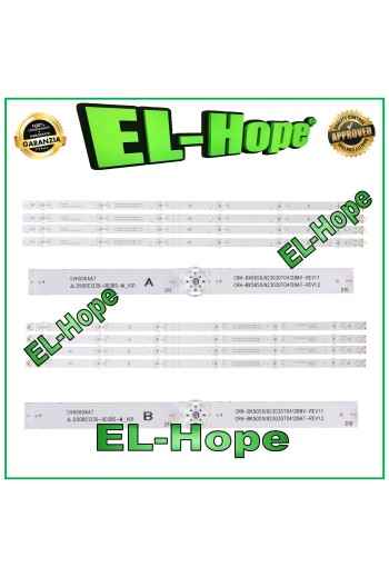 KIT 8 BARRES 6 LED POUR TV 50 HISENSE JL.D500C1330-003BS-M_V01 A/B SVH500AA7