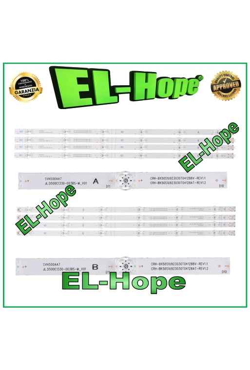 KIT 8 BARRES 6 LED POUR TV 50 HISENSE CRH-BK50S1U923030T04128AT JHD500X3U51-T0L1