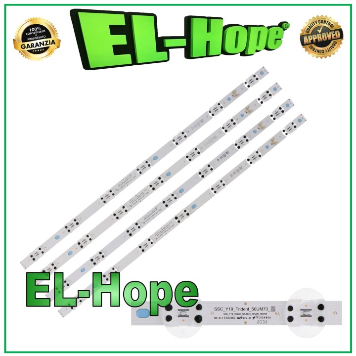 KIT 4 BANDES LED 7 ROULETTES POUR TV 50 LG SSC-TRIDENT-50NANO79-REV00-180705 E320262