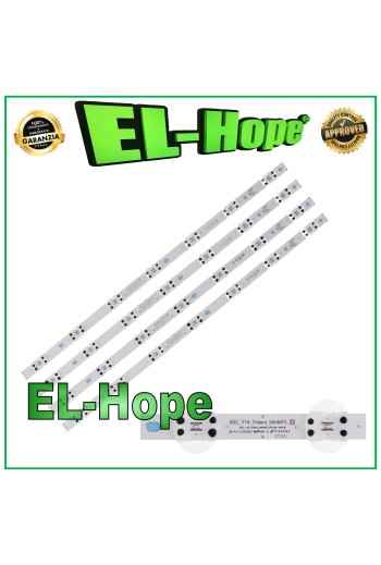 KIT 4 BANDES LED 7 ROULETTES POUR TV 50 LG LGIT-Y19-50UM75 LGIT-Y19-50UM73 PC65486A