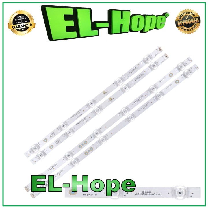 KIT DE 2 BARRES 11 LED POUR TV 42  HISENSE HD425X1U71 JL.D425B1330-003AS-M-V02 3 BROCHES