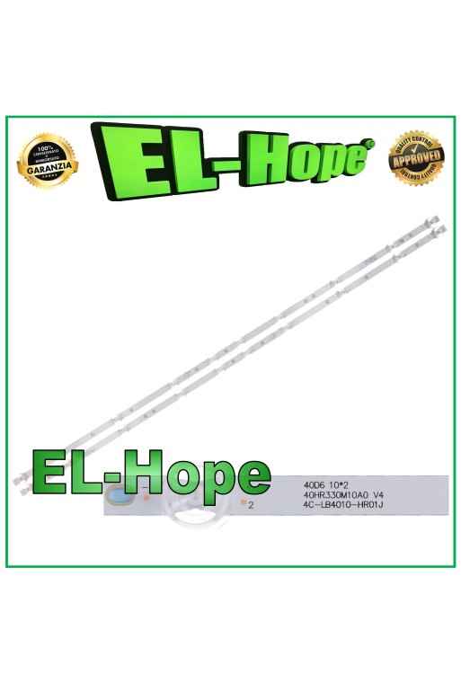 KIT DE 2 BARRES 10 LED POUR TV TCL 40 40HR330M10A0 V4 4C-LB4010-HR01J 3 BROCHES