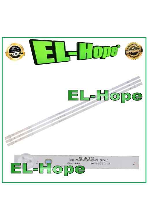 KIT DE 3 BARRES DE 7 RUBAN LED POUR TV 40 CHANGHONG MS-L3215-V2 LB-C400F18-E6C