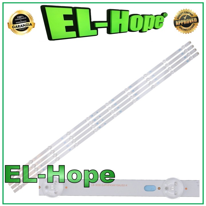 KIT DE 4 BARRES 10 LED POUR TV PANASONIC 43  LB-3030-GJPHP434X10AUS2-X IC-BAOAG43DA28