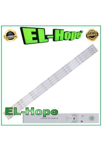 KIT DE 4 BARRES DE 8 RUBAN LED POUR TV 43 HISENSE JLD42581330-003AS-M L780mm 3 BROCHES