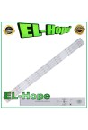 KIT DE 4 BARRES DE 8 RUBAN LED POUR TV 43  HISENSE JLD42581330-003AS-M L780mm 3 BROCHES