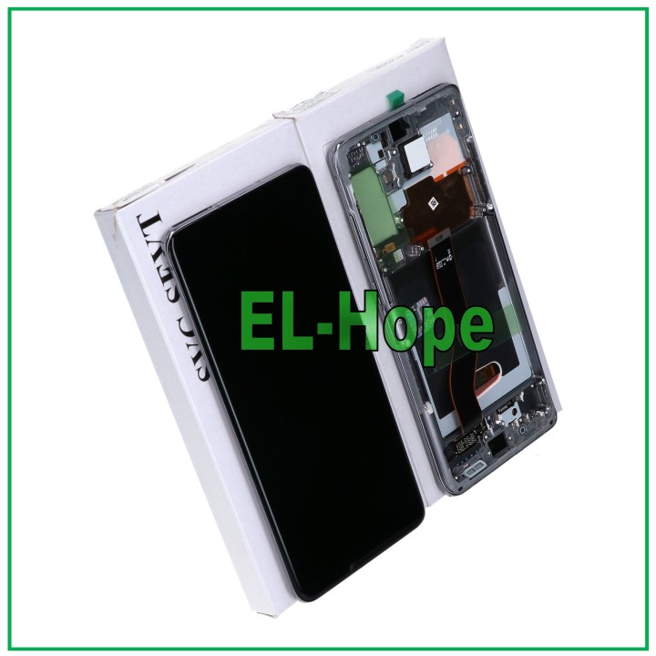 Cadre et e'cran d origine pour Samsung S20+ Plus SM-G985 G986 5G tactile gris GH82-22134E