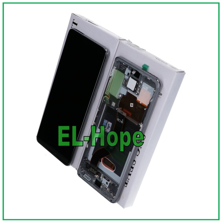 Cadre et e'cran d origine pour Samsung S20+ Plus SM-G985 G986 5G tactile gris GH82-22134E