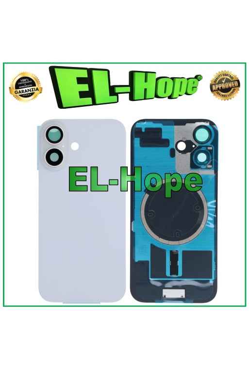 COQUE ARRIÈRE EN VERRE + MAGSAFE POUR APPLE IPHONE 16 BLANC