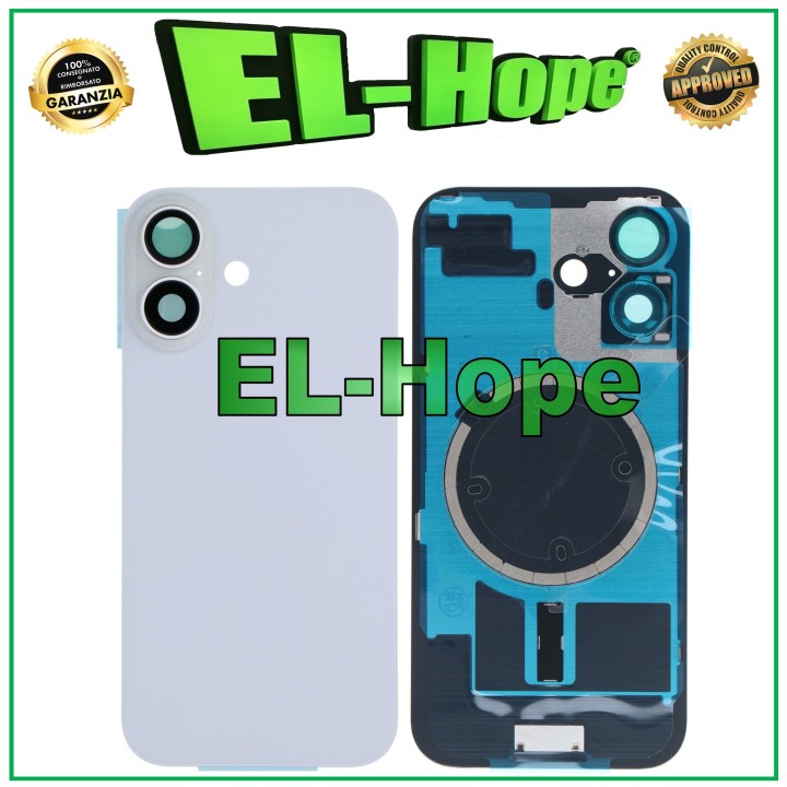 Coque arrie're en verre + MagSafe pour Apple iPhone 16 blanc