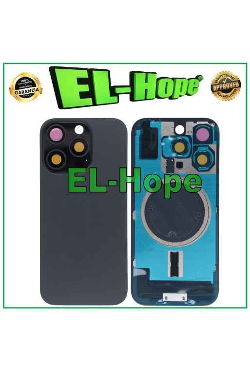 COQUE ARRIÈRE EN VERRE + MAGSAFE POUR IPHONE 16 PRO TITANE NOIR