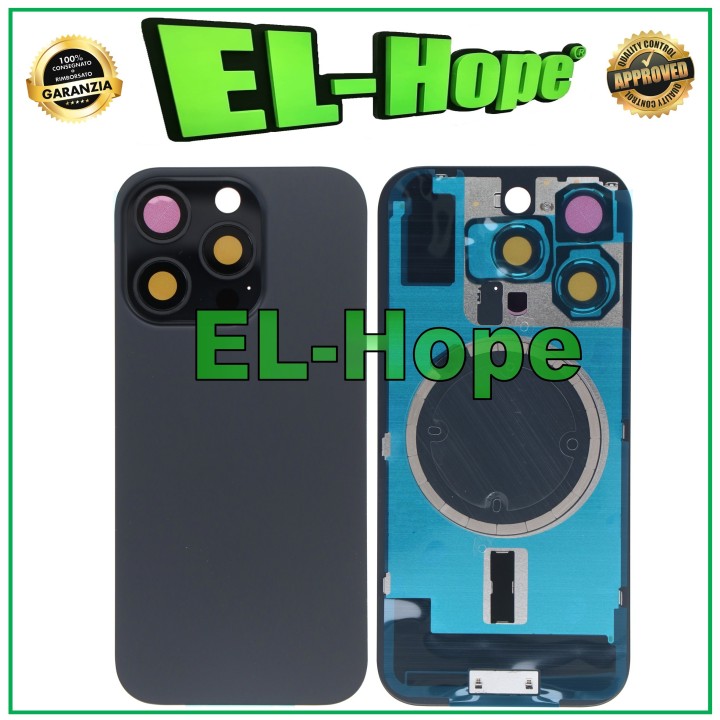 COQUE ARRIÈRE EN VERRE + MAGSAFE POUR IPHONE 16 PRO TITANE NOIR