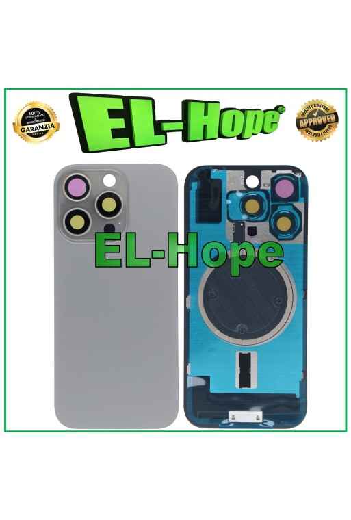 COQUE ARRIÈRE EN VERRE MAGSAFE POUR IPHONE 16 PRO TITANE SABLE