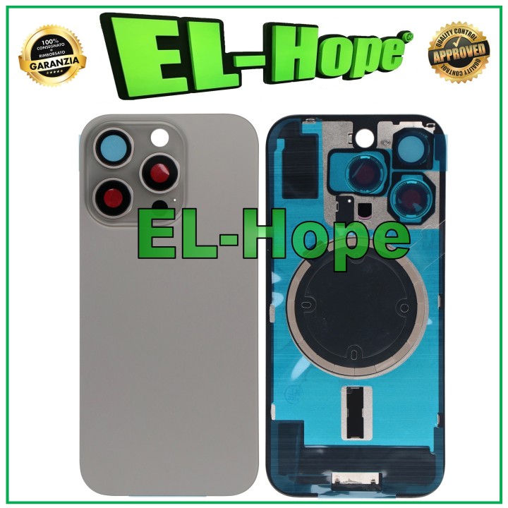 COQUE ARRIÈRE EN VERRE + MAGSAFE POUR IPHONE 16 PRO TITANE NATUREL