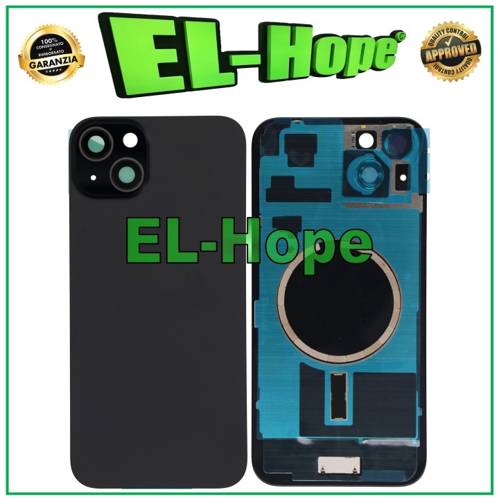 COQUE ARRIÈRE EN VERRE + MAGSAFE POUR APPLE IPHONE 15 PLUS NOIR