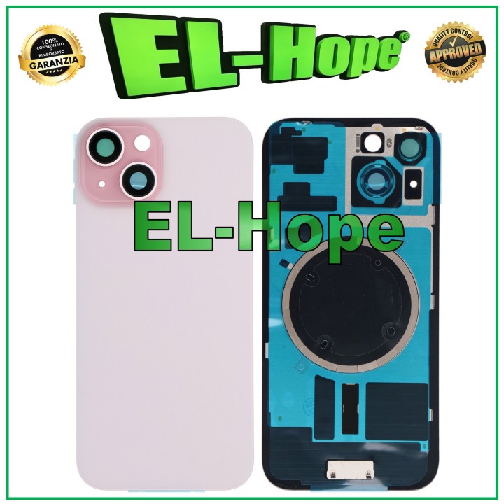 COQUE ARRIÈRE EN VERRE + MAGSAFE POUR IPHONE 15 ROSE