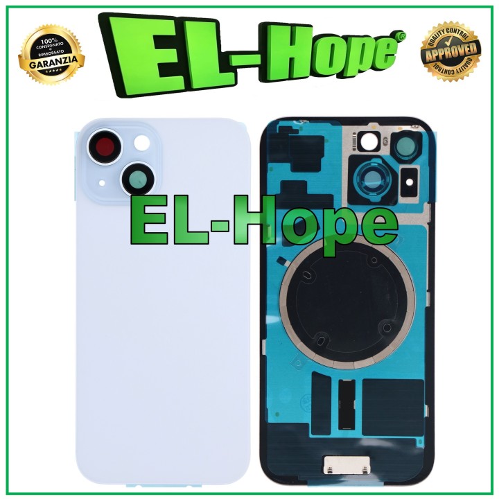 COQUE ARRIÈRE EN VERRE + MAGSAFE POUR IPHONE 15 BLEU