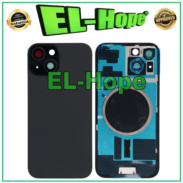COQUE ARRIÈRE EN VERRE + MAGSAFE POUR IPHONE 15 NOIR