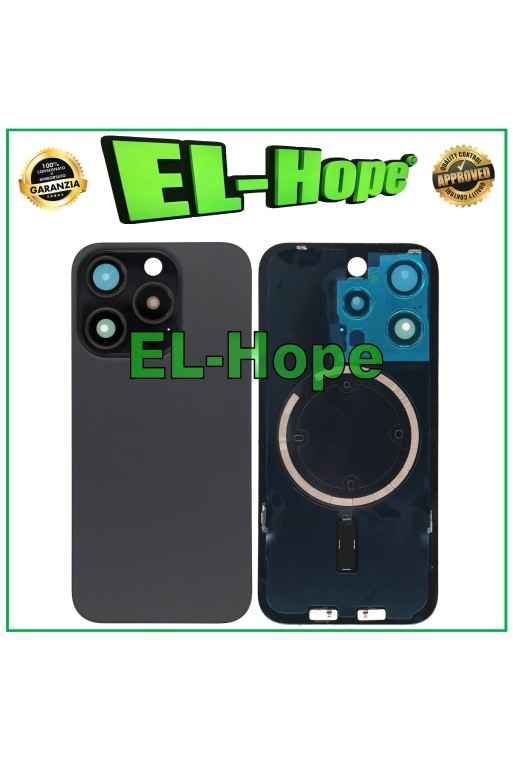 COQUE ARRIÈRE EN VERRE + MAGSAFE POUR IPHONE 15 PRO TITANE NOIR