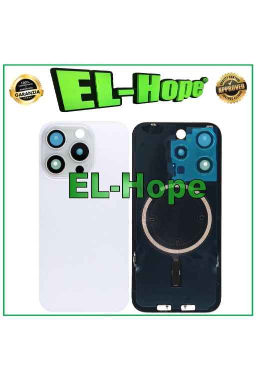 ÉTUI EN VERRE MAGSAFE POUR IPHONE 15 PRO BLANC TITANE