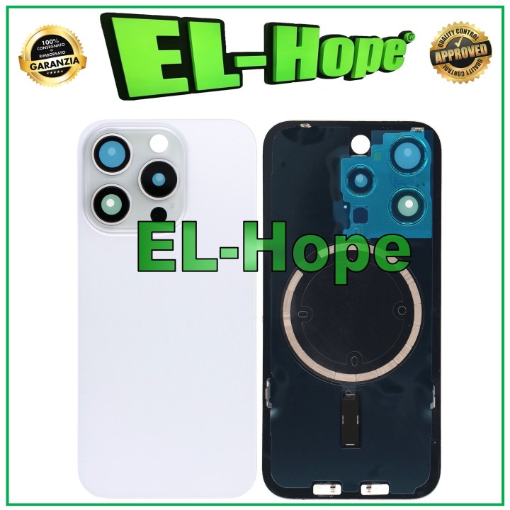 ÉTUI EN VERRE MAGSAFE POUR IPHONE 15 PRO BLANC TITANE