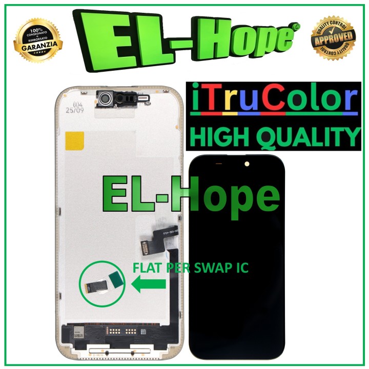 Écran LCD OLED rigide iTruColor pour Apple iPhone 16 Pro, e'cran tactile en verre