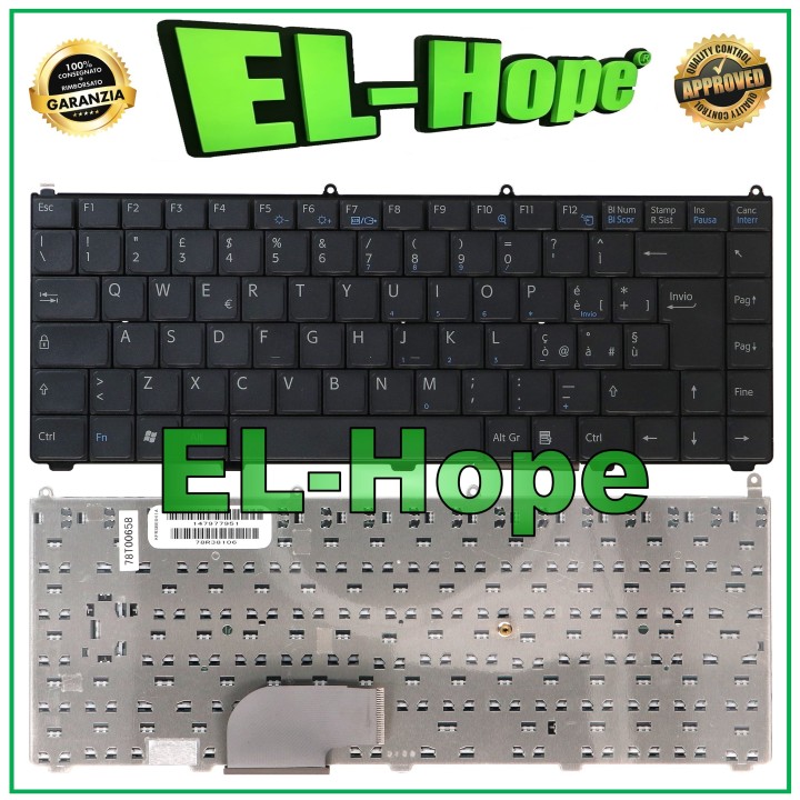 Clavier italien pour ordinateur portable Sony Vaio VGN-AR21B PCG-8Z3M noir